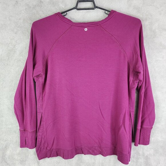 Womens Active Life Purple Pullover Sweatshirt Long Sleeve Side Slits Size XXL - Picture 4 of 7